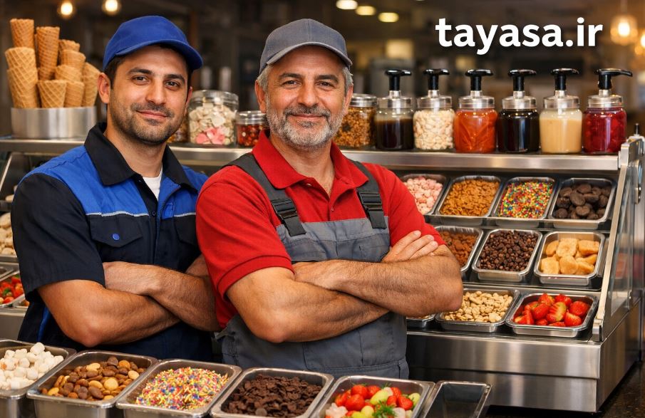 نمایندگی تاپینگ بستنی ایران صنعت در تهران